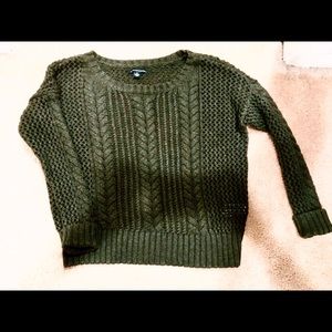 Green knit sweater